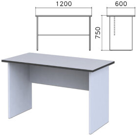 Стол письменный "Монолит", 1200х600х750 мм, цвет серый, СМ21.11
