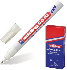 Маркер для рентгеновских пленок EDDING "8010", БЕЛЫЙ, 0,8 мм, круглый наконечник, на лаковой основе, E-8010/49