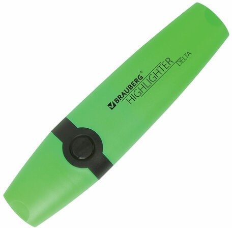 Текстовыделитель BRAUBERG "DELTA", ЗЕЛЕНЫЙ, линия 1-5 мм, 151720