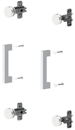 Фурнитура для двери стеклянной "Арго", КОМПЛЕКТ 2 шт., А-стл302, -304, -310
