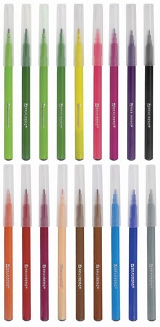 Фломастеры BRAUBERG "PREMIUM", 18 цветов, КЛАССИЧЕСКИЕ, вентилируемый колпачок, ПВХ-упаковка с европодвесом, 151935