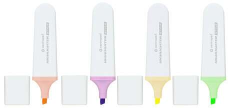 Текстовыделители CENTROPEN "Style" НАБОР 4 ПАСТЕЛЬНЫХ ЦВЕТА, линия 1-4,6 мм, 6252/4, 4 6252 0404