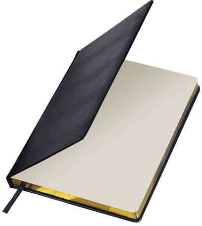 Ежедневник недатированный БОЛЬШОЙ ФОРМАТ 210х297 мм А4, BRAUBERG "Iguana", под кожу, 160 л., черный,114452