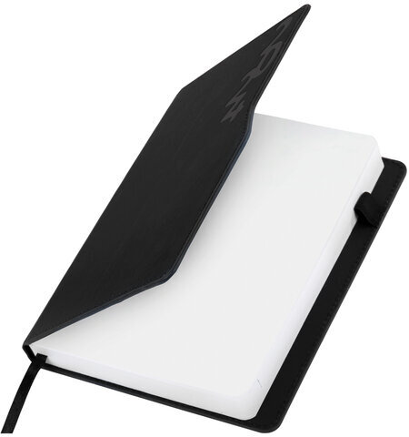 Ежедневник датированный 2024 А5 150x213 мм BRAUBERG "Up", под кожу софт-тач, держатель для ручки, черный, 114909