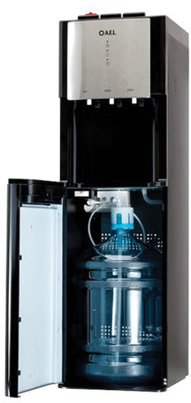 Кулер для воды AEL LD-AEL-811a, напольный, НАГРЕВ/ОХЛАЖДЕНИЕ ЭЛЕКТРОННОЕ, бутыль снизу, 3 крана, чёрный, 00273