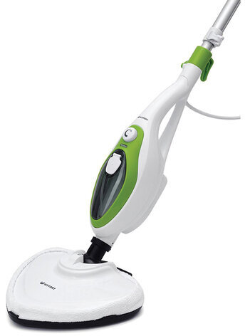 Паровая швабра KITFORT KT-1004-2, 1500 Вт, 1 бар, объем 0,35 л, зеленая