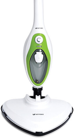 Паровая швабра KITFORT KT-1004-2, 1500 Вт, 1 бар, объем 0,35 л, зеленая