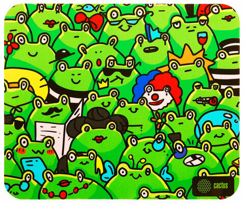 Коврик для мыши CACTUS "Frogs", 300x250x3 мм, CS-MP-D09M