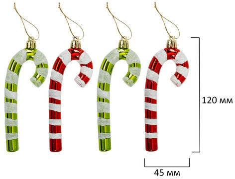 Шары новогодние ёлочные "Red&Lime", НАБОР 67 предметов, красный/зелёный, пластик, ЗОЛОТАЯ СКАЗКА, 592184