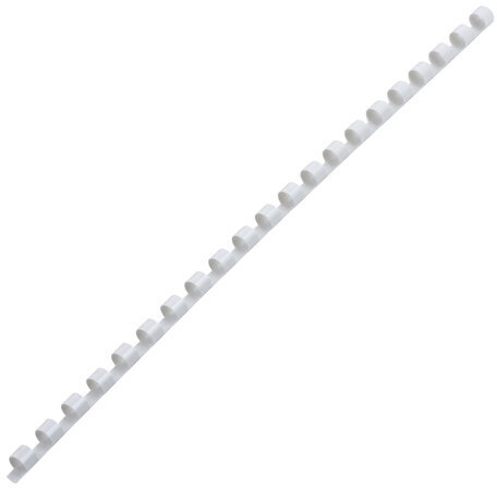 Пружины пластиковые для переплета, КОМПЛЕКТ 100 штук, 8 мм (для сшивания 21-40 листов), белые, BRAUBERG, 530810