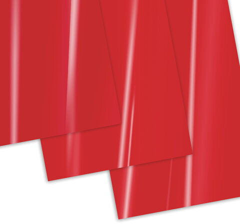 Обложки пластиковые для переплета, А4, КОМПЛЕКТ 100 шт., 300 мкм, красные, BRAUBERG, 530942
