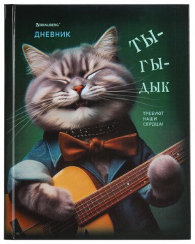 Дневник 5-11 класс 48 л., твердый, BRAUBERG, глянцевая ламинация, с подсказом, "Ты-Гы-Дык", 107184