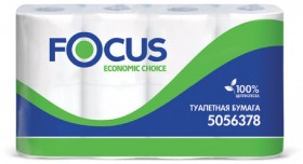 Бумага туалетная, спайка 8 шт., 2-слойная (8х16,2 м) Focus Economic Choice, белая, 5056378