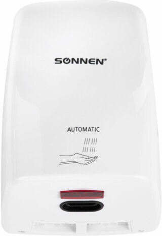 Сушилка ВЫСОКОСКОРОСТНАЯ для рук SONNEN HD-FL-2009, 1200 Вт, пластиковый корпус, белая, 607959