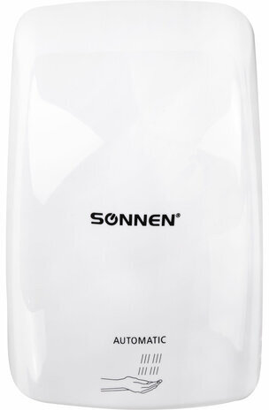 Сушилка ВЫСОКОСКОРОСТНАЯ для рук SONNEN HD-FL-2009, 1200 Вт, пластиковый корпус, белая, 607959
