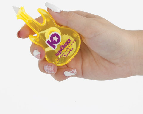 Корректирующая лента ЮНЛАНДИЯ "Гитара" 5 мм х 6 м, корпус желтый, блистер, 227798