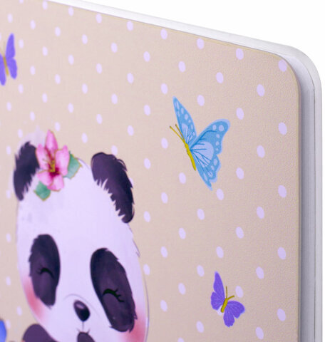 Дневник 1-4 класс 48 л., кожзам (гибкая), печать, фольга, ЮНЛАНДИЯ, "Панда", 106165