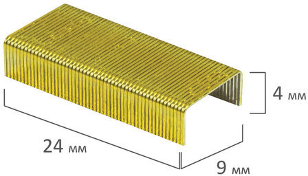 Скобы для степлера цветные №10, 1000 штук, BRAUBERG "EXTRA", до 20 листов, 229300