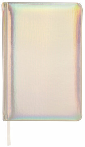 Ежедневник недатированный А5 138х213 мм BRAUBERG "Holiday" под кожу, 136 л., серебристый, 111867