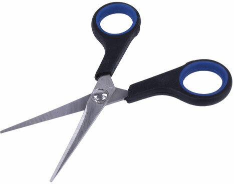 Ножницы BRAUBERG "Soft Grip", 140 мм, черно-синие, резиновые вставки, 3-х сторонняя заточка, 230760