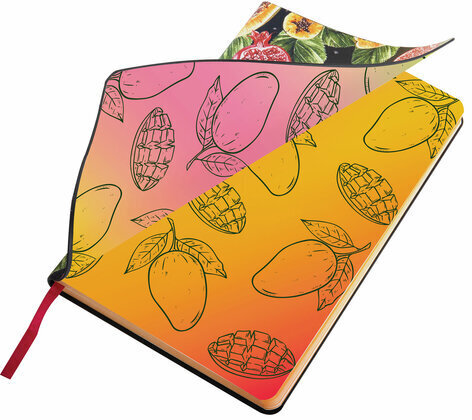 Ежедневник недатированный А5 (138х213 мм), BRAUBERG VISTA, под кожу, гибкий, 136 л., "Fruit story", 112024