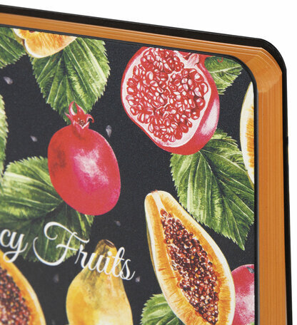 Ежедневник недатированный А5 (138х213 мм), BRAUBERG VISTA, под кожу, гибкий, 136 л., "Fruit story", 112024