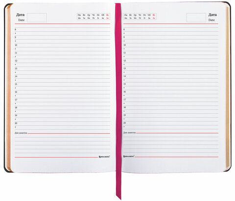 Ежедневник недатированный А5 (138х213 мм), BRAUBERG VISTA, под кожу, гибкий, 136 л., "Fruit story", 112024