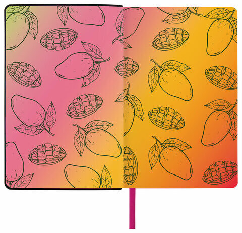 Ежедневник недатированный А5 (138х213 мм), BRAUBERG VISTA, под кожу, гибкий, 136 л., "Fruit story", 112024