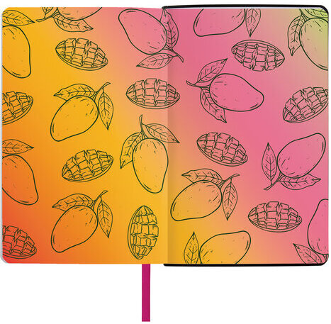 Ежедневник недатированный А5 (138х213 мм), BRAUBERG VISTA, под кожу, гибкий, 136 л., "Fruit story", 112024