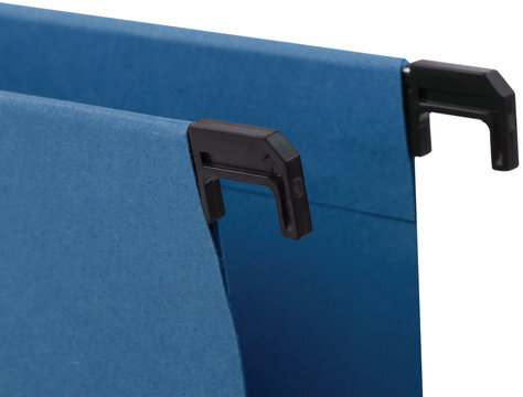 Подвесные папки А4 (350х245 мм), до 80 листов, КОМПЛЕКТ 10 шт., синие, картон, BRAUBERG (Италия), 231789