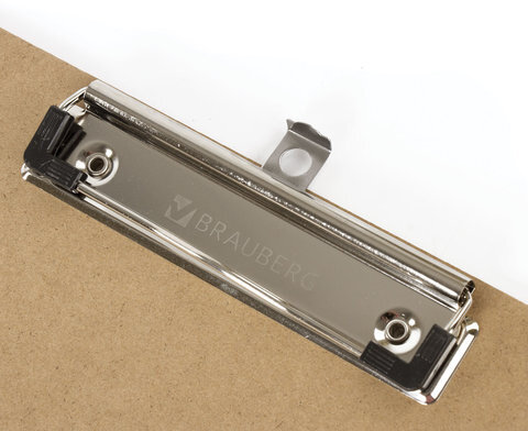 Доска-планшет БОЛЬШОГО ФОРМАТА (440х320 мм), А3, BRAUBERG "Eco" с двумя прижимами, МДФ, 3 мм, 232227