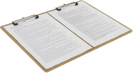 Доска-планшет БОЛЬШОГО ФОРМАТА (440х320 мм), А3, BRAUBERG "Eco" с двумя прижимами, МДФ, 3 мм, 232227