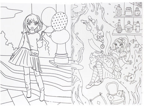 Книжка-раскраска БОЛЬШАЯ СУПЕРРАСКРАСКА ДЛЯ ДЕВОЧЕК, 235х330 мм, 64 стр., PROF-PRESS, 0666-4