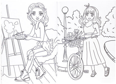 Книжка-раскраска БОЛЬШАЯ СУПЕРРАСКРАСКА ДЛЯ ДЕВОЧЕК, 235х330 мм, 64 стр., PROF-PRESS, 0666-4