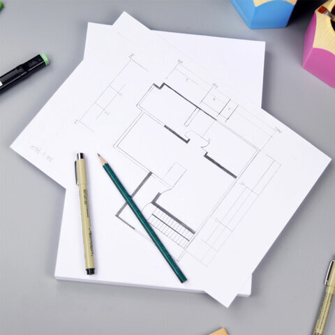 Папка для черчения А4, 210х297 мм, 24 л., 200 г/м2, ватман ГОЗНАК, индивидуальная упаковка, BRAUBERG, 880609