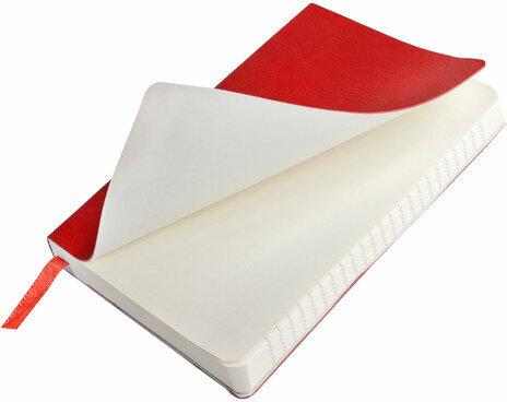 Блокнот МАЛЫЙ ФОРМАТ (91х140 мм) А6, BRAUBERG ULTRA, под кожу, 80 г/м2, 96 л., клетка, красный, 113025