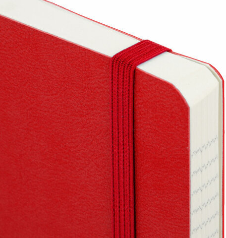 Блокнот МАЛЫЙ ФОРМАТ (91х140 мм) А6, BRAUBERG ULTRA, под кожу, 80 г/м2, 96 л., клетка, красный, 113025