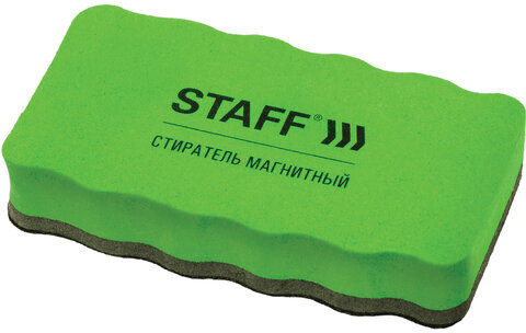 Стиратели магнитные для магнитно-маркерной доски, 57х107 мм, КОМПЛЕКТ 10 ШТ., STAFF "Basic", зеленые, 237510