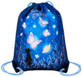 Мешок для обуви BRAUBERG PREMIUM, карман, подкладка, светоотражающие элементы, 43х33 см, &quot;Sweet dreams&quot;, 270744