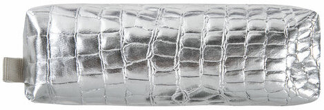 Пенал-косметичка BRAUBERG, "крокодиловая кожа", 20х6х4 см, "Ultra silver", 270851
