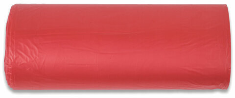 Мешки для раздельного сбора мусора 60 л красные, в рулоне 20 шт., ПНД 10 мкм, 58х68 см, LAIMA, 606702, 3811