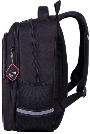 Рюкзак BRAUBERG OPTIMA, 2 отделения, с брелоком, "Keep away", СВЕТЯЩИЙСЯ, 36х27х18 см, 271361