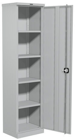 Шкаф металлический офисный BRABIX "MK 18/47/37-01", 1830х472х370 мм, 25 кг, 4 полки, разборный, 291138, S204BR181102