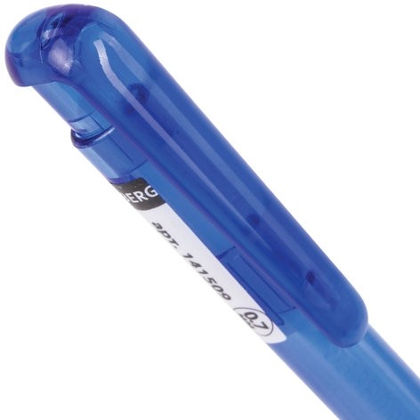 Ручка шариковая автоматическая BRAUBERG "Dialog", СИНЯЯ, корпус тонированный синий, узел 0,7 мм, линия письма 0,35 мм, 141509