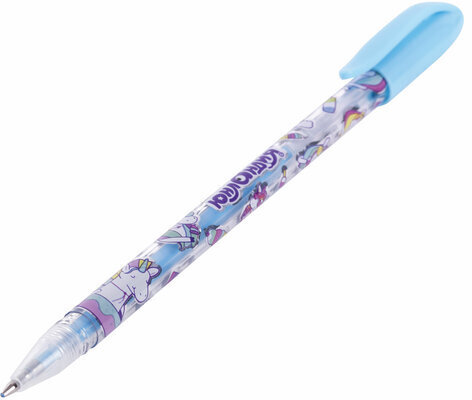 Ручки гелевые ЮНЛАНДИЯ, НАБОР 6 ЦВЕТОВ, ПАСТЕЛЬ, корпус с печатью, узел 0,7 мм, линия письма 0,5 мм, 142803