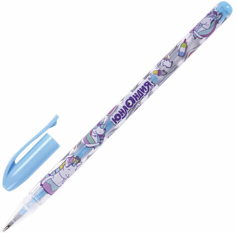 Ручки гелевые ЮНЛАНДИЯ, НАБОР 6 ЦВЕТОВ, ПАСТЕЛЬ, корпус с печатью, узел 0,7 мм, линия письма 0,5 мм, 142803