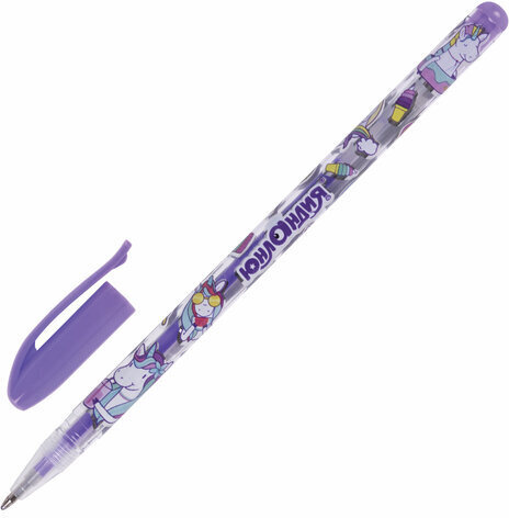 Ручки гелевые ЮНЛАНДИЯ, НАБОР 6 ЦВЕТОВ, ПАСТЕЛЬ, корпус с печатью, узел 0,7 мм, линия письма 0,5 мм, 142803