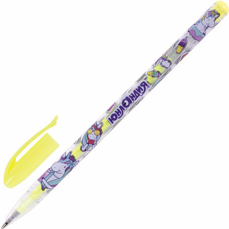 Ручки гелевые ЮНЛАНДИЯ, НАБОР 6 ЦВЕТОВ, ПАСТЕЛЬ, корпус с печатью, узел 0,7 мм, линия письма 0,5 мм, 142803