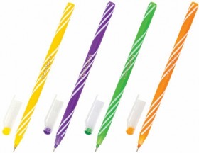 Ручка шариковая масляная ЮНЛАНДИЯ "CANDY", СИНЯЯ, корпус ассорти, узел 0,6 мм, линия письма 0,3 мм, 143019