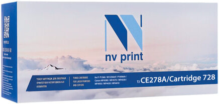 Картридж лазерный NV PRINT (NV-CE278A/728) для HP/CANON LJ P1566/P1606/ MF4410/4430, ресурс 2100 стр., NV-CE278A/Canon